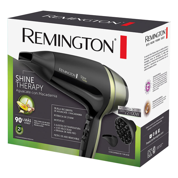 Secadora de cabello Remington, aguacate y macadamia